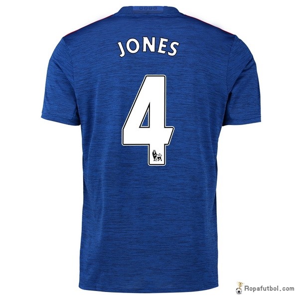 Camiseta Manchester United Replica Segunda Ropa Jones 2016/17 Azul